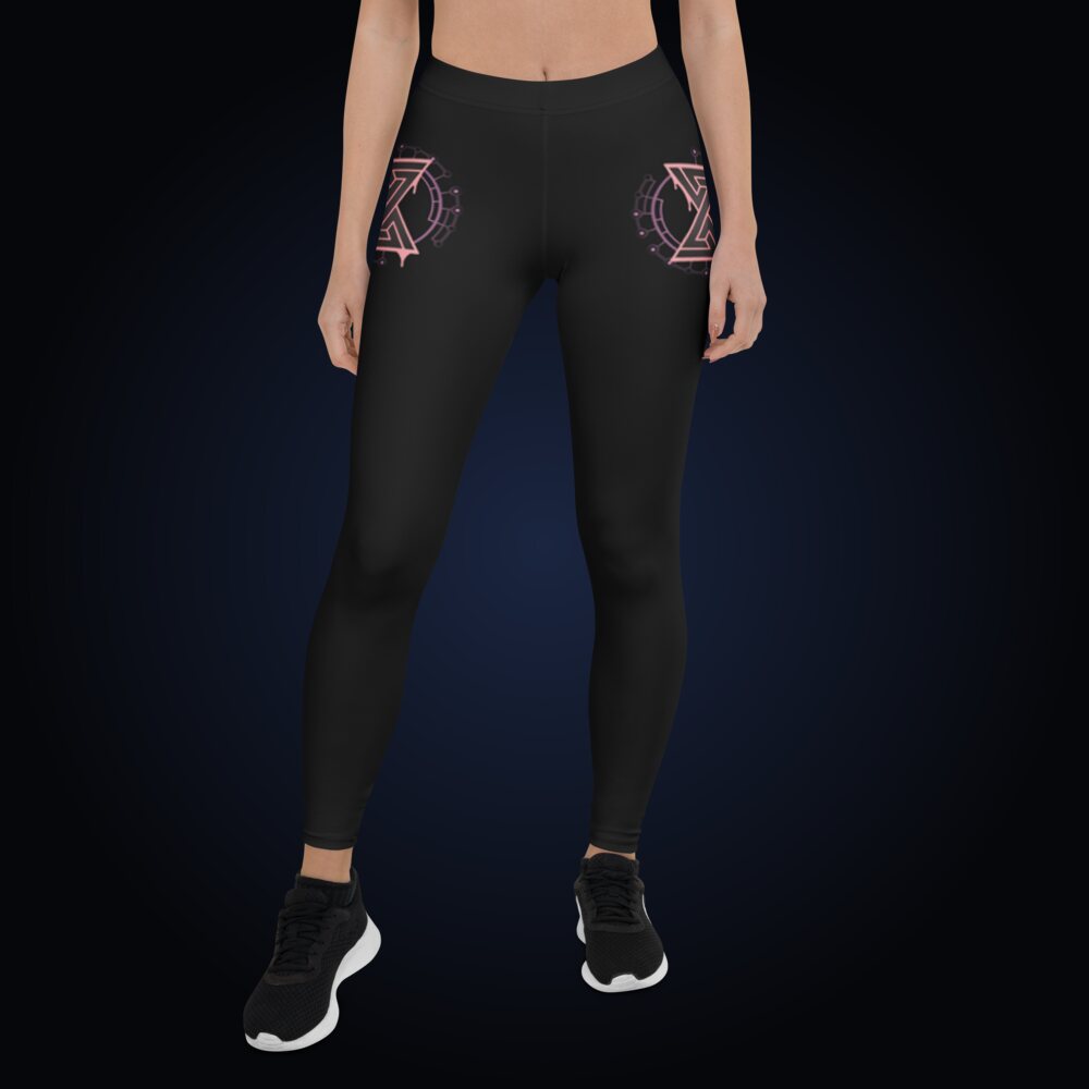Dripping Hourglass Leggings, Black