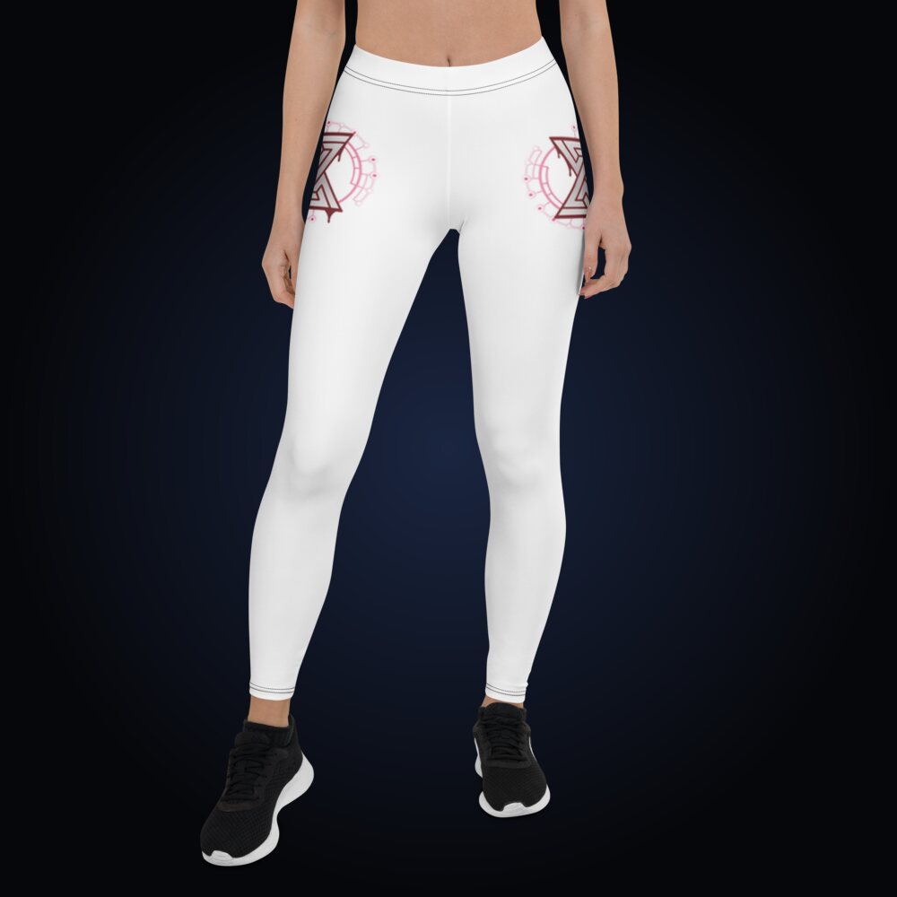 Dripping Hourglass Leggings, White